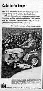 1967 International Cub Cadet Mini Tractor Original Ad  