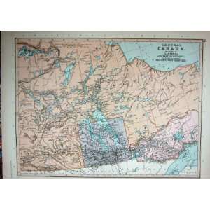  c1910 MAP CANADA MANITOBA ONTARIO SASKATCHEWAN LAKE