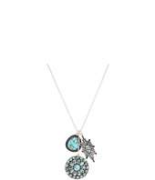 Lucky Brand   Turquoise Set Stone Disk Necklace