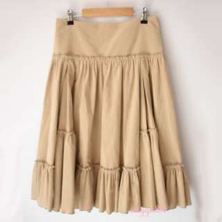 ZARA BASIC Cute Boho Western Gypsy Style Pleated Cord Skirt EUR S 
