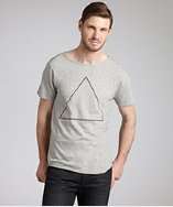 Paul Smith grey cotton triangle graphic t shirt style# 318948501