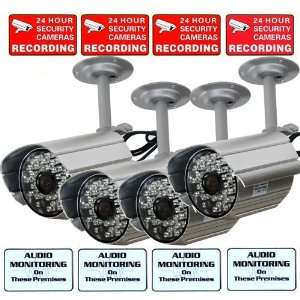   Home Surveillance System with Free Security Warning Decals WAV Camera