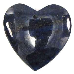  40mm lapis heart pendant bead