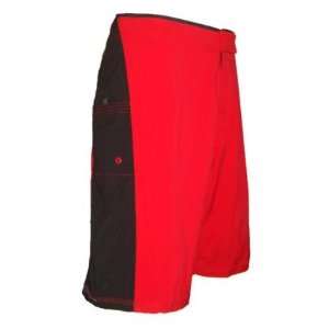 UN92 Hybrid Fight Board Shorts   Red/Black:  Sports 