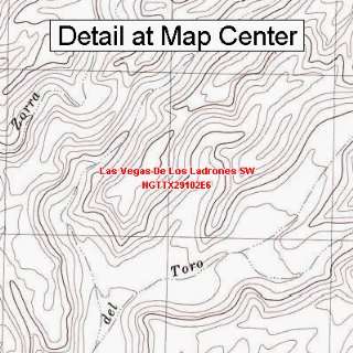 USGS Topographic Quadrangle Map   Las Vegas De Los Ladrones SW, Texas 