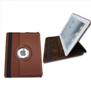  HK Brown 360 Degree Rotatable Smart Leather Stand 