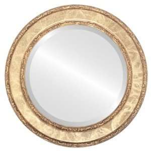   Monticello Circle in Champagne Gold Mirror and Frame