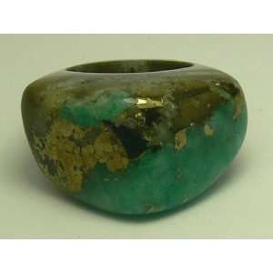  Size 5.5 Unisex Polished Colombian Emerald Ring 