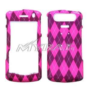 Blackberry 8110, 8120, 8130 Argyle Hot Pink Purple Phone Protector 