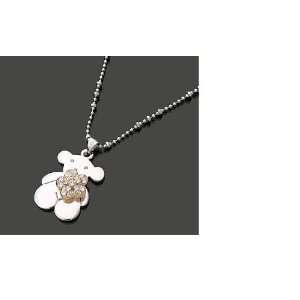  Tous Bear with Golden Flower Crystals Necklace Office 