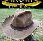   Henschel Hats WALKER Waxed Cotton Western Cowboy Hat Rain Proof NWT