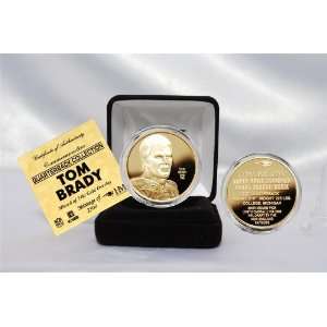  Tom Brady NFL Quarterback Coin Collection 24KT Gold Plated 