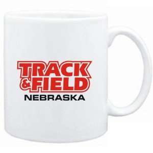 Mug White  Track and Field   Nebraska  Usa States 