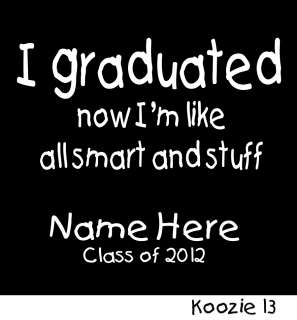 Personalized Graduation Koozie   Lot of 100  Funny Unique   Class of 