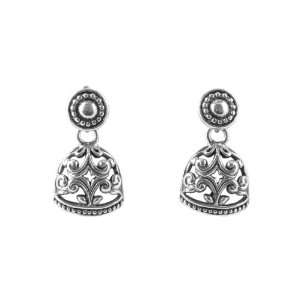  Barse Sterling Silver Beaded Scroll Post Earring Jewelry