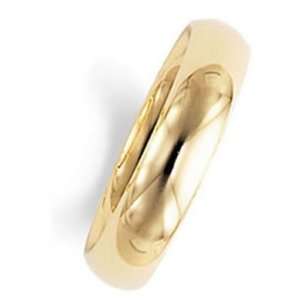 5.0 Millimeters Yellow Gold Polished Wedding Band Ring 14Kt Gold 