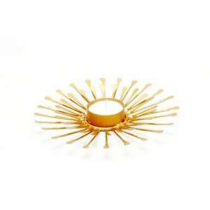 Tag Holiday Jewels Starburst Tealight Candle Holder, Metallic Gold 
