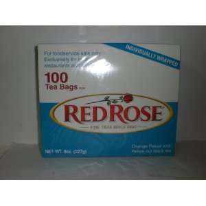 Red Rose Fine Tea Black Tea   100 Tea Bags:  Grocery 