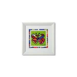  Romero Britto White Framed Poster Butterfly Everything 