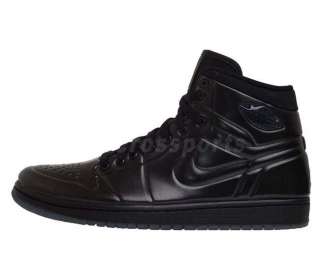 Nike AJ 1 Air Jordan Anodized Black Foamposite Basketball Shoes 