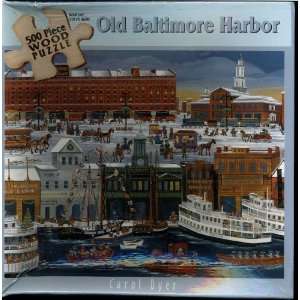  Old Baltimore Harbor 500 Piece Wood Puzzle   Artwork by 