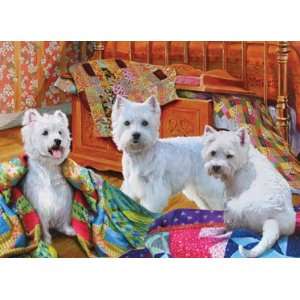  Quilted Westies   1,000 Piece Puzzle Toys & Games