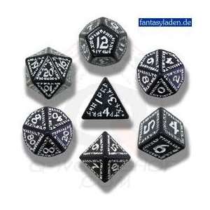  Carved Runic Dice Set (Black and White) Toys & Games