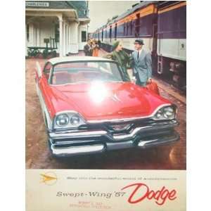 1957 DODGE Swept Wing Sales Brochure Literature Book 