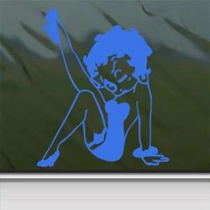  Betty Boop Leg Kicked Up Blue Decal Truck Window Blue 