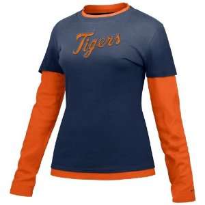   Ladies Double Layer Cut Out Long Sleeve T shirt