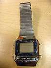 MINT Sharp Lithium Data 80 Silver Metal Digital LCD Watch 1980s W 