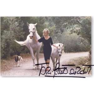 Brigitte Bardot Autographed 3x5 postcard