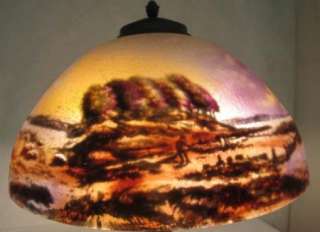 BEAUTIFUL C. 1910 PITTSBURGH REVERSE PAINTED LAMP  