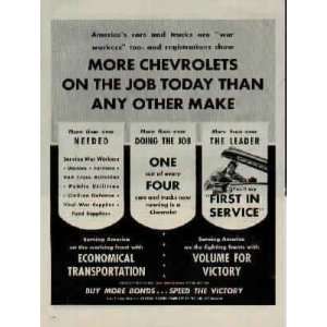   Than Any Other Make  1944 Chevrolet Volume For Victory Ad, A2543