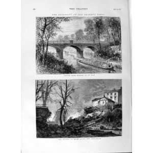  1874 EXPLOSION REGENTS CANAL NORTH GATE BRIDGE RIVER 