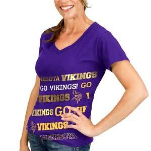   Vikings Womens Bling Diva Short Sleeve T Shirt