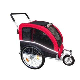  Booyah Medium Dog Pet Bike Trailer and Stroller Red 