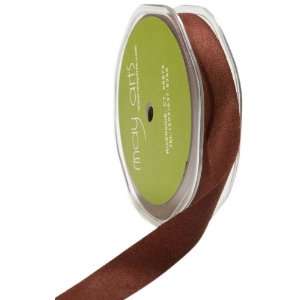  May Arts 5/8 Inch Wide Ribbon, Brown Faux Suede Arts 