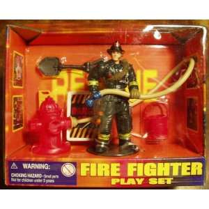  Fire Fighter Playset with Hose and Hydrant Toys & Games