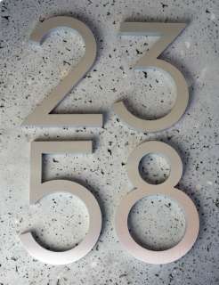 Modern House Numbers Modern Font Recycled Aluminum 6  