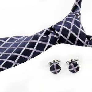  Designer Tie With Matching Cufflinks 