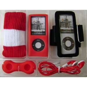 Accessory Kit for iPod Nano 4th Generation   Red   Includes Protective 
