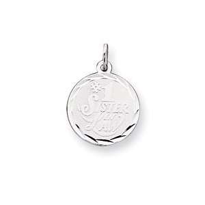  Sterling Silver Number 1 Sister In Law Disc Charm 