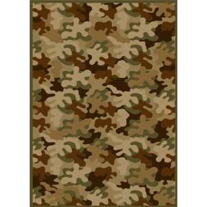   KI 012 404 Olive Army Camouflage 43 x 55 Childs Rug