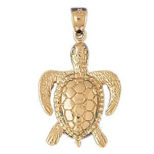   CleverEves 14K Gold Pendant Turtles 4   Gram(s) CleverEve Jewelry