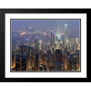   Cityscape Large 20x23 Framed and Double Matted Photography Home