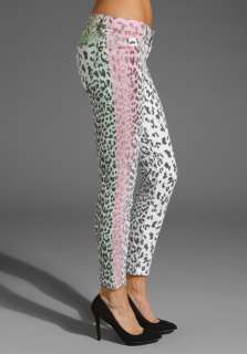 NWT Current/Elliott The Stiletto Skinny jeans in Neon Leopard  