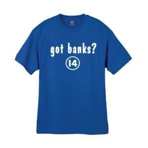 Mens Got Banks ? Throwback Deep Royal T Shirt Size Medium:  