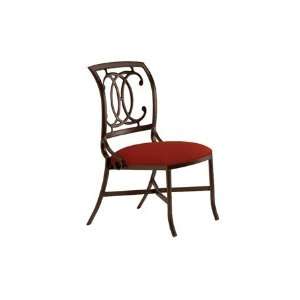   Back Cast Aluminum Cushion Side Patio Dining Chair Smooth Snow Finish