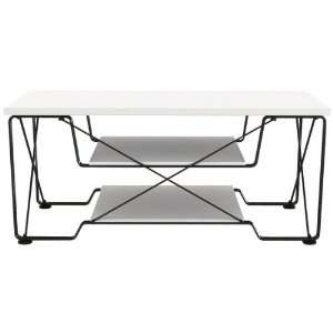   50 UPTOWN DOUBLE WIRE TV STAND (WHITE/BLACK METALLIC) Electronics